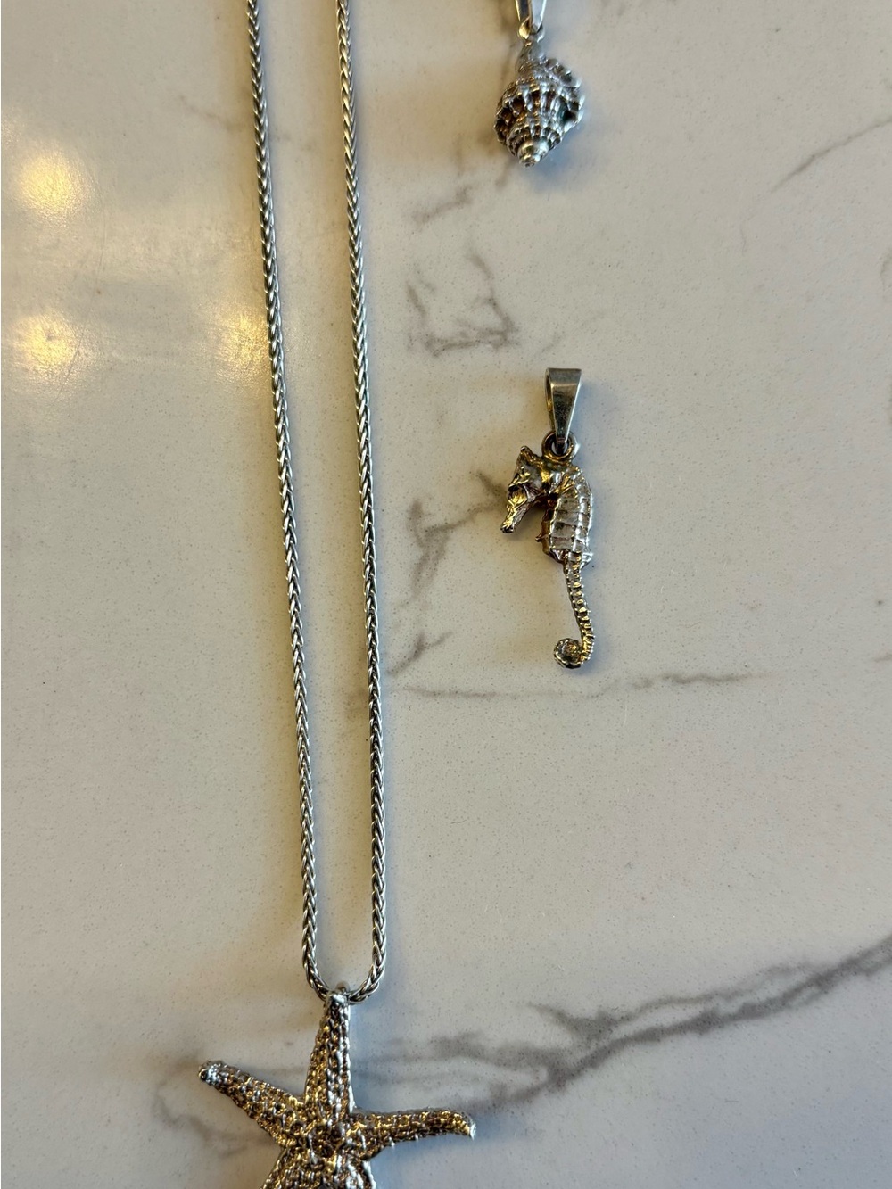 Sterling Silver Sea Collection Pendants and Chains - Sterling Silver